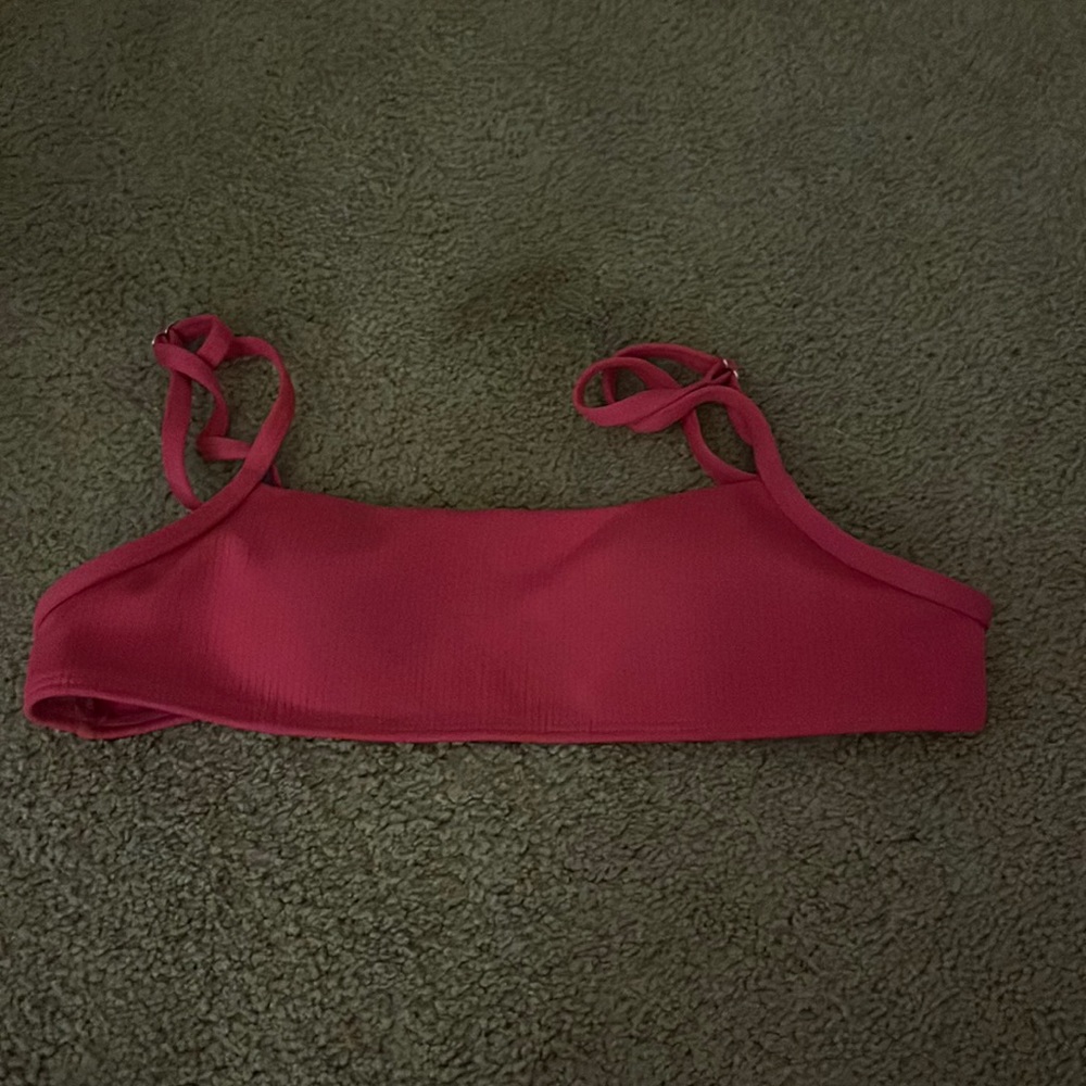 Neon pink sunny bunny bikini top